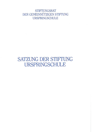 Satzung Urspringschule Satzung Urspringschule