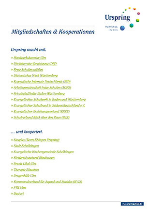 Mitgliedschaften und Kooperationen Urspringschule