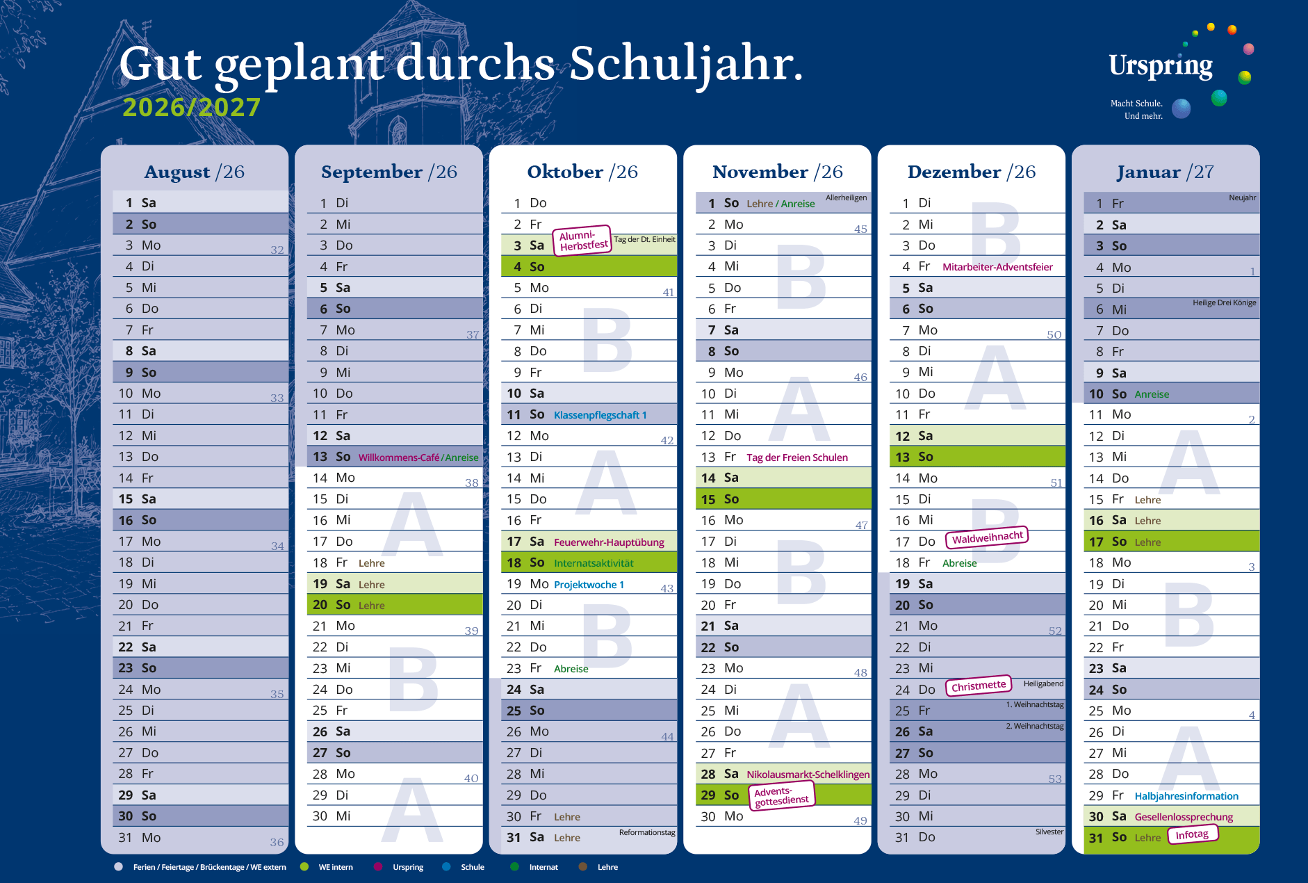 Jahresplaner Urspringschule