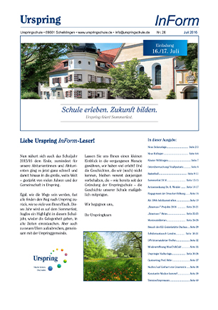 Magazin InForm Juli 2016 Magazin InForm Juli 2016